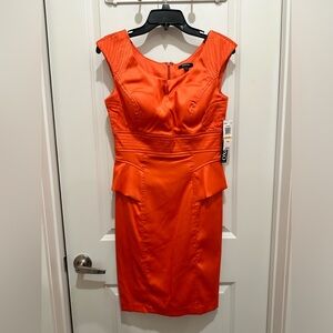 XoXo orange peplum dress (size 7/8)